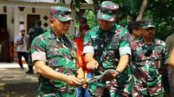 Danrem 083/Baladika Jaya Terima Paparan Singkat Progres TMMD Ke-128 di Desa Brabe