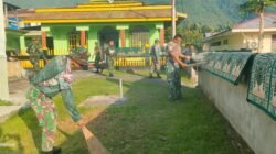 Peduli Kebersihan, Personel Kodim 1505/Tidore Gelar Jumat Berkah, Bersihkan Masjid dan Lingkungan