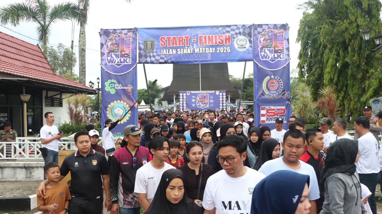 Pasiops Kodim 1008/Tabalong Hadiri Jalan Santai May Day FKSPM Site Adaro