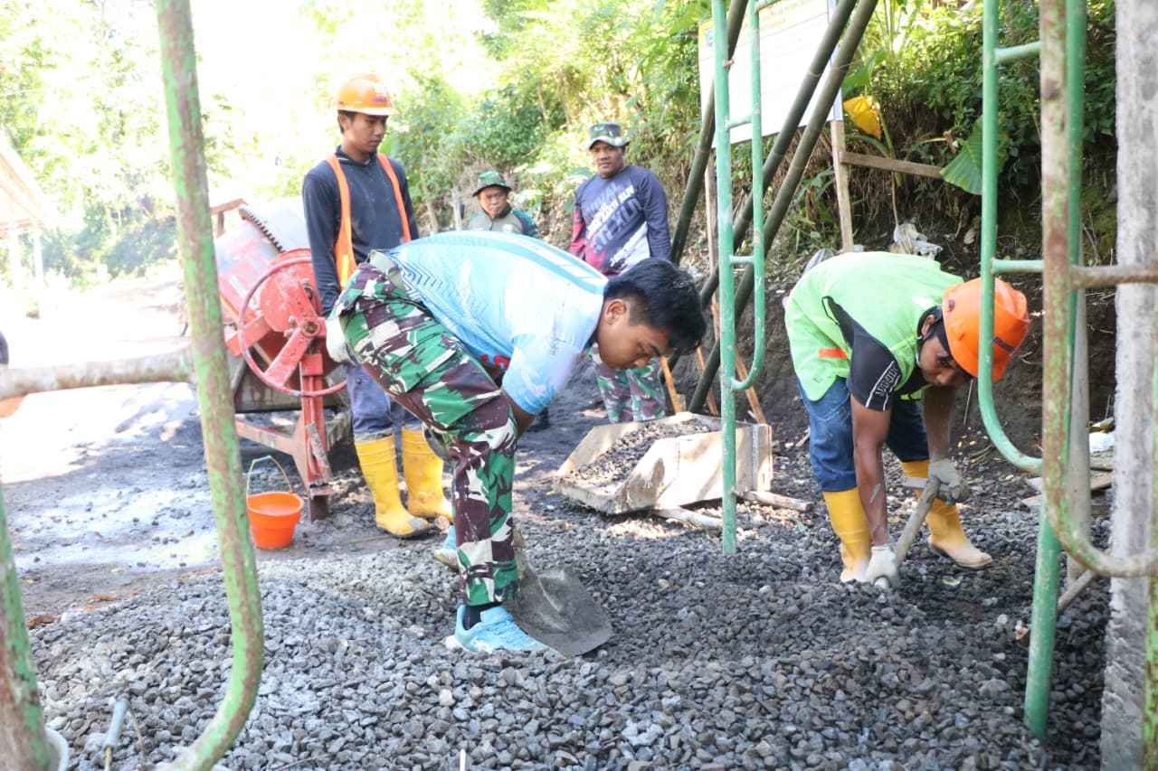 TMMD Ke-128 Kodim 0820/Probolinggo, Pembangunan SPAM di Dusun Klagin Desa Brabe Memasuki Tahap Akhir