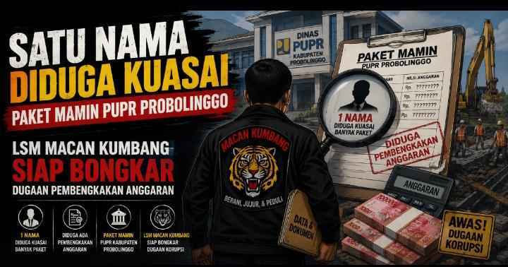 Heboh Paket Mamin PUPR Probolinggo Diduga Dimenangkan Satu Penyedia, Kadis Bungkam Saat Dikonfirmasi