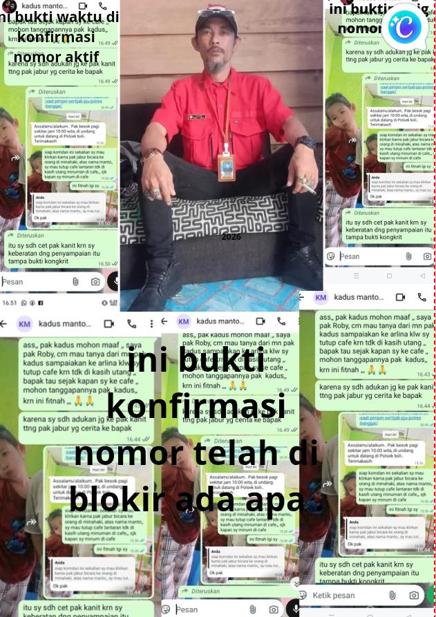 Diduga Kadus 3 (MNT) Sebar Fitnah Tutup Cafe Tidak Di Kasih Utang Tunjukan Buktinya, Roby Akan Polisikan Pencemaran Nama Baik Dan Diskriminasi Kebebasan Pers.