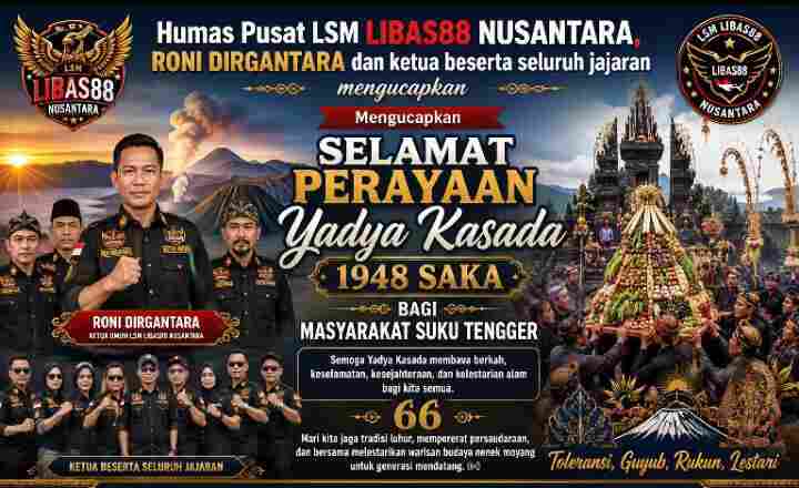 LSM LIBAS88 Nusantara Gaungkan Semangat Yadya Kasada 1948 Saka, Ajak Masyarakat Jaga Warisan Leluhur Tengger