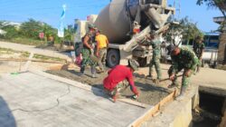 Jelang Penutupan TMMD Ke 128, Satgas Kodim 0908/Bontang Kebut Pengerjaan Sasaran Fisik Utama