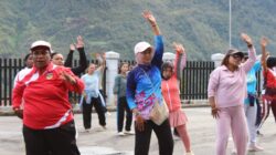 Kodim 1714/Puncak Jaya Bersama Pemda Laksanakan Jumat Sehat Yang Penuh Berkah