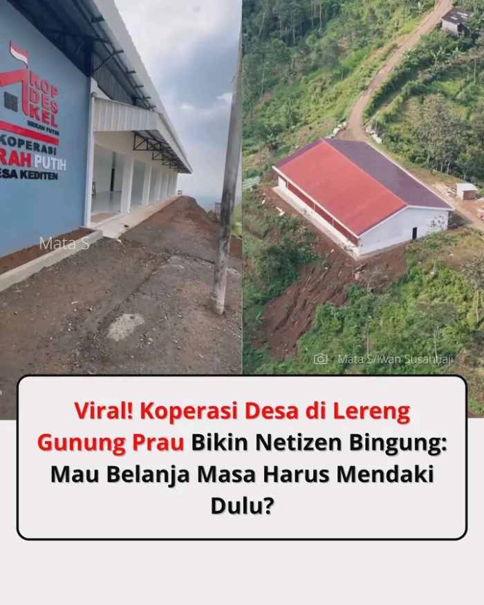 Viral Koperasi Merah Putih di Lereng Gunung Prau, Publik Soroti Akses Sulit dan Efektivitas Layanan