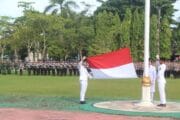 Personel Kodim 1008/Tabalong Ikuti Upacara Peringatan Hari Lahir Pancasila, Hari Kebangkitan Nasional dan HUT ke-77 Proklamasi ALRI Divisi IV Pertahanan Kalimantan