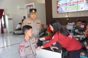 Sambut Hari Bhayangkara ke-80, Polres Morowali Utara gelar Donor Darah 