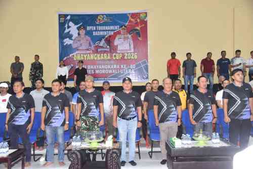 Rangkaian Hari Bhayangkara ke-80. Kapolres Morowali Utara resmi buka Open Tournament Badminton Bhayangkara Cup 2026 Rangkaian Hari Bhayangkara ke-80. Kapolres Morowali Utara resmi buka Open Tournament Badminton Bhayangkara Cup 2026