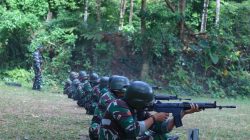 Tingkatkan Profesionalisme Prajurit, Kodim 1505/Tidore Laksanakan Latihan Menembak Senjata Ringan