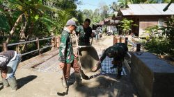 Semangat Kebersamaan Warnai Pengecoran Jembatan Garuda di Tabalong