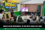 Bersatu Dalam Kebersamaan, TNI Dan Rakyat Nobar Piala Dunia
