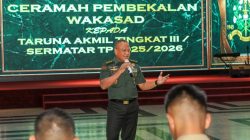 Wakasad Berikan Pembekalan kepada Taruna Akademi Militer Tingkat III/Sermatar TP 2025/2026 Jelang Prasetya Perwira TNI