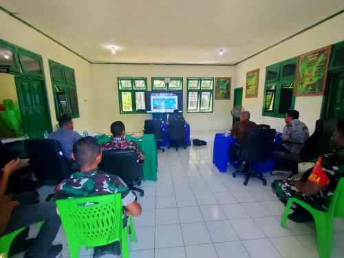 Dandim 1505/Tidore Ikuti Vicon Rakornis TMMD Ke-129 Bersama Pemda Halmahera Timur