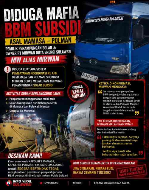 Dugaan Penyalahgunaan BBM Subsidi dan Intimidasi terhadap Jurnalis Disorot, APH Diminta Bertindak Transparan