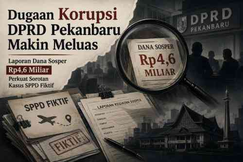 Di Tengah Sidang SPPD Fiktif, Laporan Dugaan Penyimpangan Dana Sosper DPRD Pekanbaru Mencuat