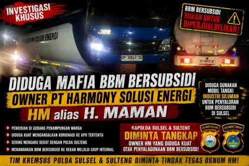 Dugaan Penyalahgunaan Solar Subsidi Mencuat, Nama Owner PT Harmony Solusi Energi Terseret Dugaan Penyalahgunaan Solar Subsidi Mencuat, Nama Owner PT Harmony Solusi Energi Terseret