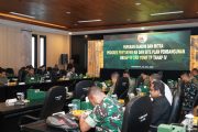 Paparan Progres Penyiapan MA dan Site Plan Pembangunan Brigif TP dan Yonif TP Tahap IV Dipimpin Pangdam V/Brawijaya