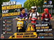 Satlantas Probolinggo Kota Edukasi Pengendara Agar Tidak Mengobrol Saat Mengemudi
