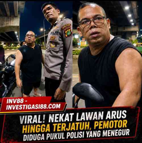 Viral! Nekat Lawan Arus hingga Terjatuh, Pemotor Diduga Pukul Polisi yang Menegur Viral! Nekat Lawan Arus hingga Terjatuh, Pemotor Diduga Pukul Polisi yang Menegur