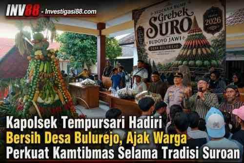 Kapolsek Tempursari Hadiri Bersih Desa Bulurejo, Ajak Warga Perkuat Kamtibmas Selama Tradisi Suroan
