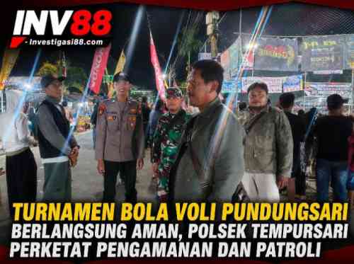 Turnamen Bola Voli Pundungsari Berlangsung Aman, Polsek Tempursari Perketat Pengamanan dan Patroli