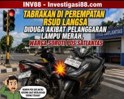 Tabrakan di Perempatan RSUD Langsa Diduga Akibat Pelanggaran Lampu Merah, Warga Soroti Pos Satlantas