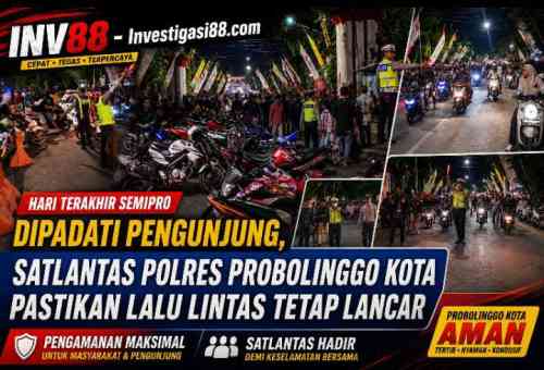 Hari Terakhir Semipro Dipadati Pengunjung, Satlantas Polres Probolinggo Kota Pastikan Lalu Lintas Tetap Lancar