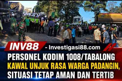 Personel Kodim 1008/Tabalong Kawal Unjuk Rasa Warga Padangin, Situasi Tetap Aman dan Tertib Personel Kodim 1008/Tabalong Kawal Unjuk Rasa Warga Padangin, Situasi Tetap Aman dan Tertib