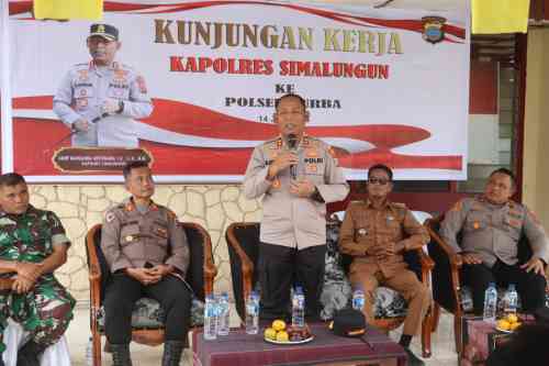 Kunker Maraton Sehari, Kapolres Simalungun Sambangi Tiga Polsek Tegaskan Soliditas TNI-Polri-Pemerintah