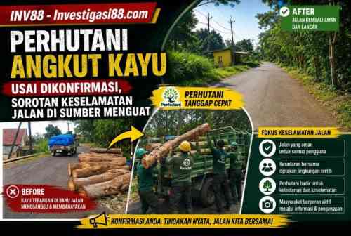 Perhutani Angkut Kayu Usai Dikonfirmasi, Sorotan Keselamatan Jalan di Sumber Menguat