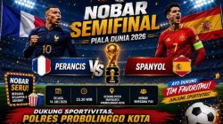 Dukung Sportivitas, Polres Probolinggo Kota Gelar Nobar Semifinal Piala Dunia 2026 Dukung Sportivitas, Polres Probolinggo Kota Gelar Nobar Semifinal Piala Dunia 2026