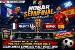 Dukung Sportivitas, Polres Probolinggo Kota Gelar Nobar Semifinal Piala Dunia 2026