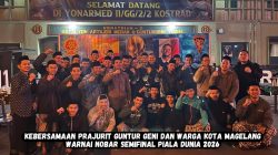 Kebersamaan Prajurit Guntur Geni dan Warga Kota Magelang Warnai Nobar Semifinal Piala Dunia 2026
