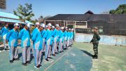 Bangun Karakter Generasi Muda, Babinsa Koramil 1008-06 Latih PBB Siswa Baru SMKN 1 Banua Lawas