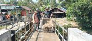 Pengecoran dan Pemasangan WF Dikebut, Empat Jembatan Kodim 1002/HST Masuki Fase Penting
