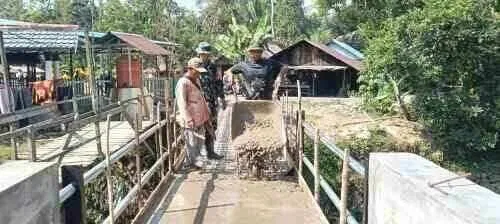 Pengecoran dan Pemasangan WF Dikebut, Empat Jembatan Kodim 1002/HST Masuki Fase Penting