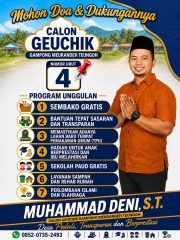 Resmi Terpilih sebagai Geuchik, Muhammad Deni ST Usung Desa Peduli, Transparan, dan Berprestasi