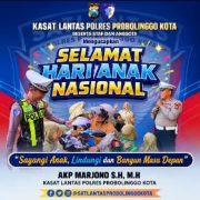 Kasat Lantas Polres Probolinggo Kota Sampaikan Ucapan Selamat Hari Anak Nasional 2026
