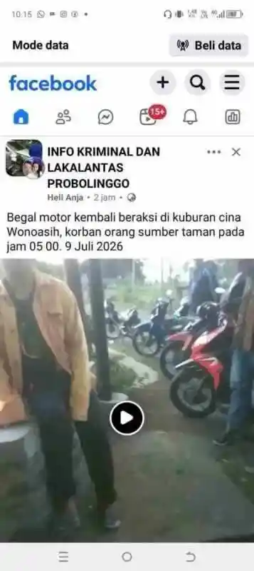 Informasi Dugaan Pembegalan di Wonoasih Beredar di Media Sosial, Warga Probolinggo Diimbau Tingkatkan Kewaspadaan