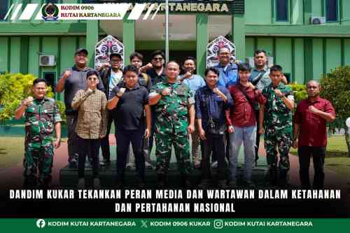Dandim Kukar Tekankan Peran Media dan Wartawan dalam Ketahanan dan Pertahanan Nasional