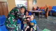 Wujudkan Balita Sehat, Sertu Alvian Zakaria Dampingi Layanan Posyandu Di Desa Gondang