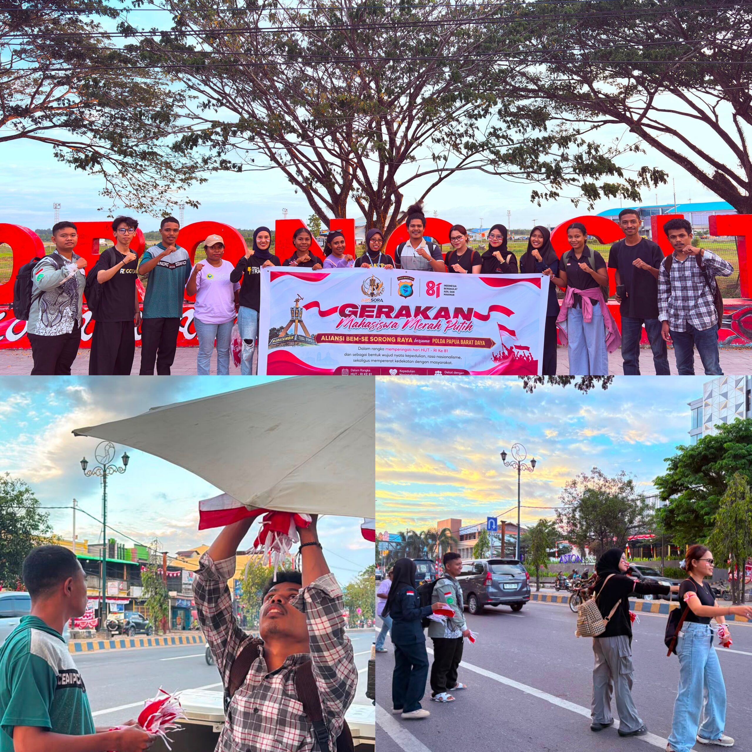 *Polda PBD Bersama Aliansi BEM Se-sorong Raya Gelar Gerakan Mahasiswa Merah Putih, Perkuat Nasionalisme dan Persatuan* *Polda PBD Bersama Aliansi BEM Se-sorong Raya Gelar Gerakan Mahasiswa Merah Putih, Perkuat Nasionalisme dan Persatuan*