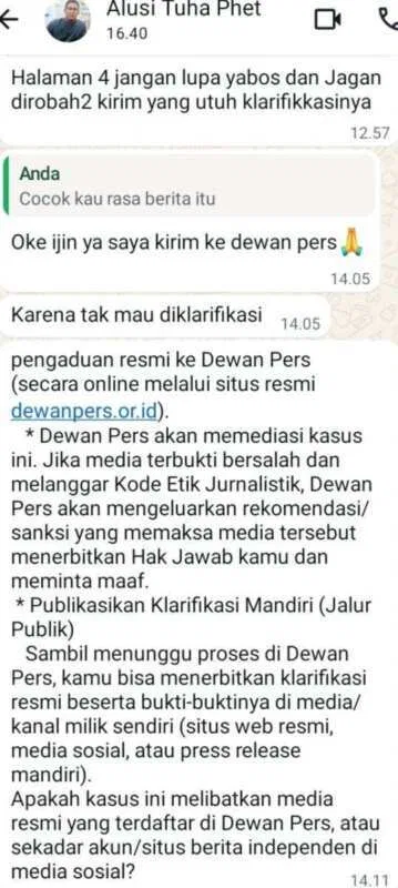 Diduga Oknum P3K IAIN Langsa Gertak Wartawan dan Salah Alamat Kirim Klarifikasi ke Media
