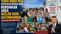 Teuku Indra, Puji Kepolisian Daerah Aceh, Bersihkan Area Mesjid Raya Baiturrahman, Usai Aksi Hari Damai Aceh