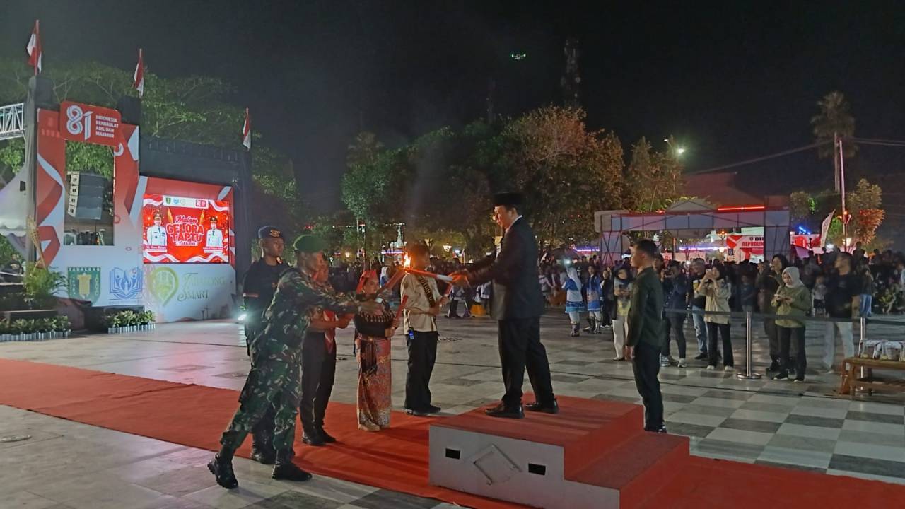Penuh Semangat Nasionalisme, Kodim 1008/Tabalong Turut Sukseskan Pawai Obor HUT RI ke-81