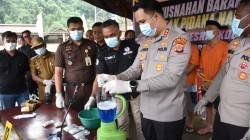 Polres Morowali Utara musnahkan 366 gram barang bukti narkoba jenis shabu