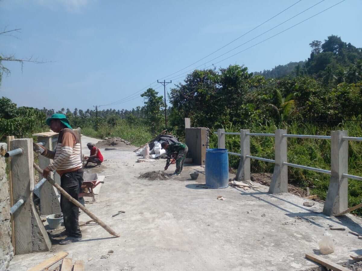 Percepat Akses Masyarakat, Kodim 1505/Tidore Kebut Pembangunan Jembatan Armco