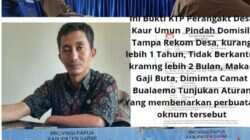 Diduga Camat Bualemo Tidak Paham Aturan Dam Main Mata Hinga Tabrak Permendagri No. 83 Tahun 2015 Diubah Permendagri No.67 Tahun 2017.