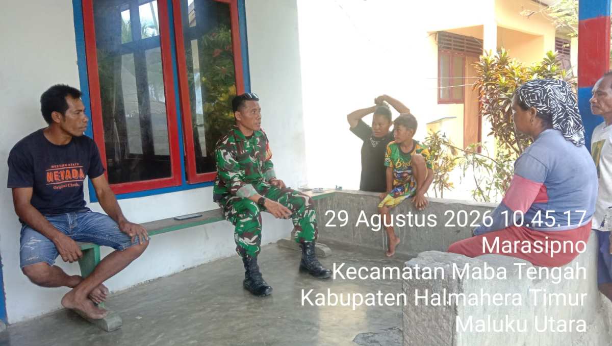 Cegah Karhutla, Babinsa Koramil 1505-03/Maba Edukasi Warga Tingkatkan Kewaspadaan